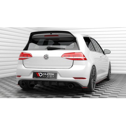 Maxton Design boční difuzory pod zadní nárazník ver.2 pro Volkswagen Golf GTI Mk7 Facelift, červený lesklý plast ABS