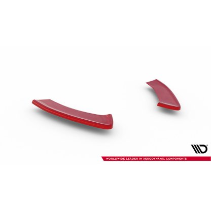 Maxton Design boční difuzory pod zadní nárazník ver.2 pro Volkswagen Golf GTI Mk7 Facelift, červený lesklý plast ABS
