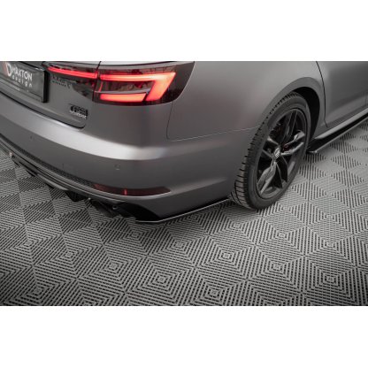 Maxton Design boční difuzory pod zadní nárazník ver.3 pro Audi A4 8V FL, černý lesklý plast ABS