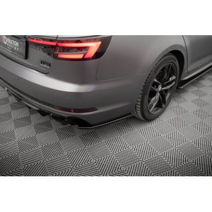 Maxton Design boční difuzory pod zadní nárazník ver.3 pro Audi A4 8V FL, černý lesklý plast ABS