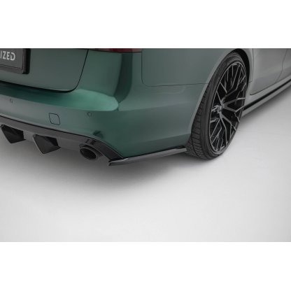 Maxton Design boční difuzory pod zadní nárazník ver.3 pro Audi A6 C7, černý lesklý plast ABS, S-Line Avant