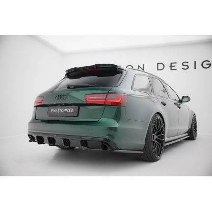 Maxton Design boční difuzory pod zadní nárazník ver.3 pro Audi A6 C7, černý lesklý plast ABS, S-Line Avant