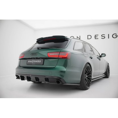 Maxton Design boční difuzory pod zadní nárazník ver.3 pro Audi A6 C7, černý lesklý plast ABS, S-Line Avant