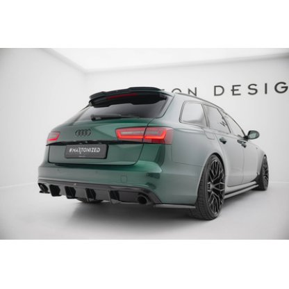 Maxton Design boční difuzory pod zadní nárazník ver.3 pro Audi A6 C7, černý lesklý plast ABS, S-Line Avant