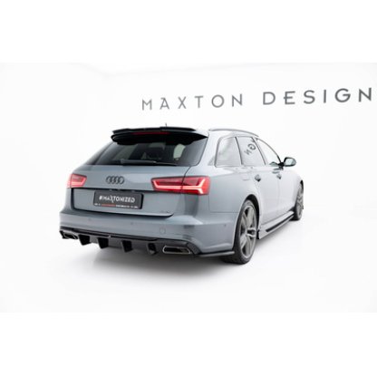 Maxton Design boční difuzory pod zadní nárazník ver.3 pro Audi S6 C7 FL, černý lesklý plast ABS, Sedan / Avant