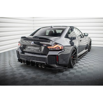Maxton Design boční difuzory pod zadní nárazník ver.3 pro BMW M2 G87, černý lesklý plast ABS