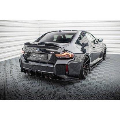 Maxton Design boční difuzory pod zadní nárazník ver.3 pro BMW M2 G87, černý lesklý plast ABS