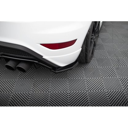 Maxton Design boční difuzory pod zadní nárazník ver.3 pro Ford Fiesta ST Mk7 Facelift, černý lesklý plast ABS