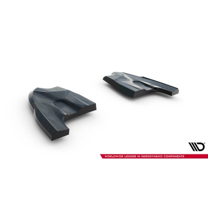 Maxton Design boční difuzory pod zadní nárazník ver.3 pro Volkswagen Golf GTI Mk8 Facelift, černý lesklý plast ABS, Clubsport