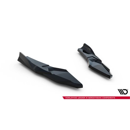 Maxton Design boční difuzory pod zadní nárazník ver.4 pro Audi S3 8Y Facelift, černý lesklý plast ABS