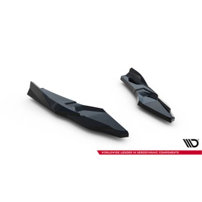 Maxton Design boční difuzory pod zadní nárazník ver.4 pro Audi S3 8Y Facelift, černý lesklý plast ABS