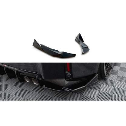 Maxton Design boční difuzory pod zadní nárazník ver.4 pro BMW M2 G87, černý lesklý plast ABS