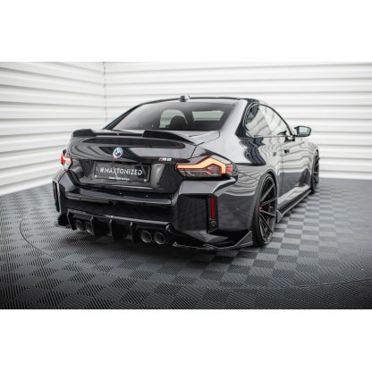 Maxton Design boční difuzory pod zadní nárazník ver.4 pro BMW M2 G87, černý lesklý plast ABS