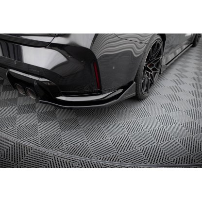 Maxton Design boční difuzory pod zadní nárazník ver. 4 pro BMW M3 G80, černý lesklý plast ABS, Sedan / Touring