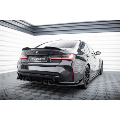 Maxton Design boční difuzory pod zadní nárazník ver. 4 pro BMW M3 G80, černý lesklý plast ABS, Sedan / Touring