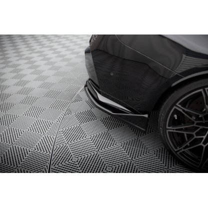 Maxton Design boční difuzory pod zadní nárazník ver. 4 pro BMW M3 G80, černý lesklý plast ABS, Sedan / Touring