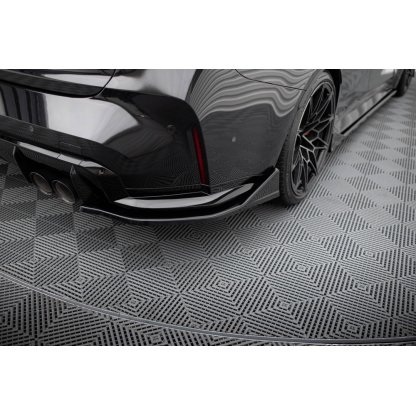 Maxton Design boční difuzory pod zadní nárazník ver. 4 pro BMW M3 G80, černý lesklý plast ABS, Sedan / Touring