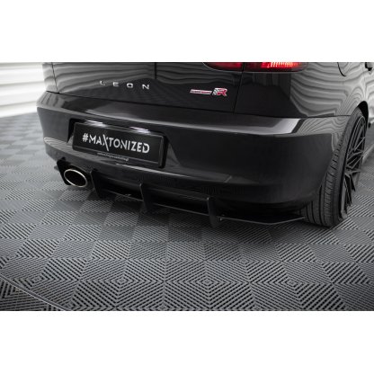 Maxton Design difuzor zadního nárazníku pro Seat Leon Cupra Mk1, plast ABS bez povrchové úpravy