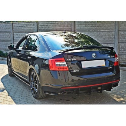 Maxton Design difuzor zadního nárazníku pro Škoda Octavia RS Mk3, plast ABS bez povrchové úpravy