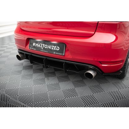 Maxton Design difuzor zadního nárazníku s bočními nástavci pro Volkswagen Golf GTI Mk6, plast ABS bez povrchové úpravy