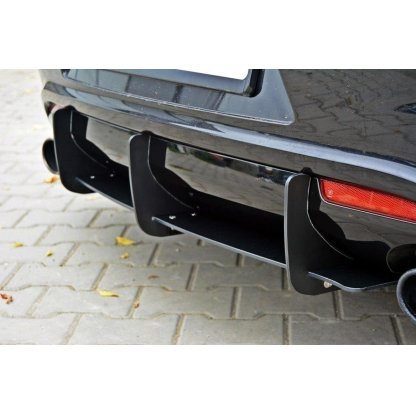 Maxton Design difuzor zadního nárazníku s bočními nástavci pro Volkswagen Scirocco R Mk3, plast ABS bez povrchové úpravy