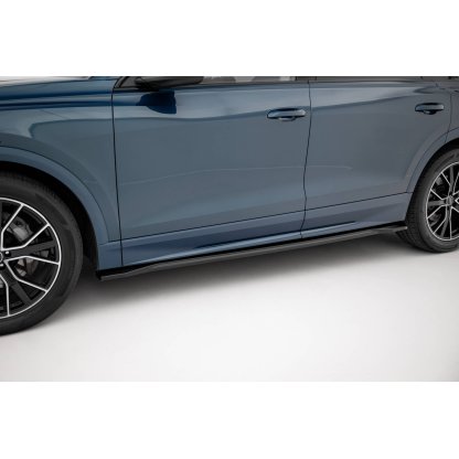 Maxton Design difuzory pod boční prahy pro Audi Q8 Mk 1, černý lesklý plast ABS