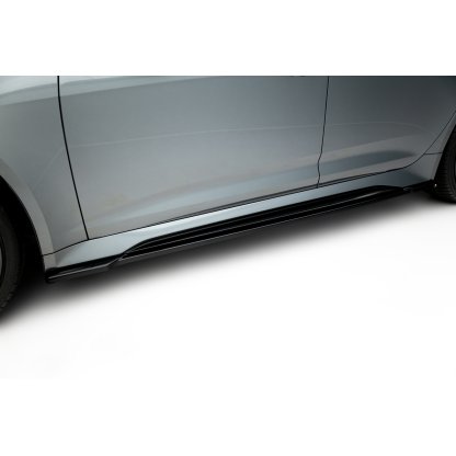 Maxton Design difuzory pod boční prahy pro Audi RS6 C8, černý lesklý plast ABS