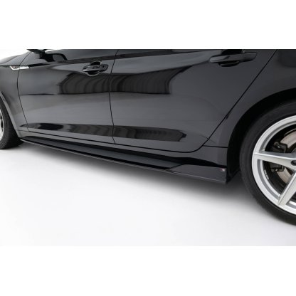 Maxton Design difuzory pod boční prahy pro Audi S5 F5, černý lesklý plast ABS, Sportback