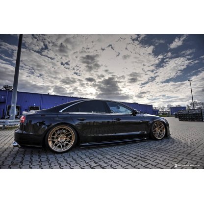 Maxton Design difuzory pod boční prahy pro Audi S8 D4 FL, černý lesklý plast ABS