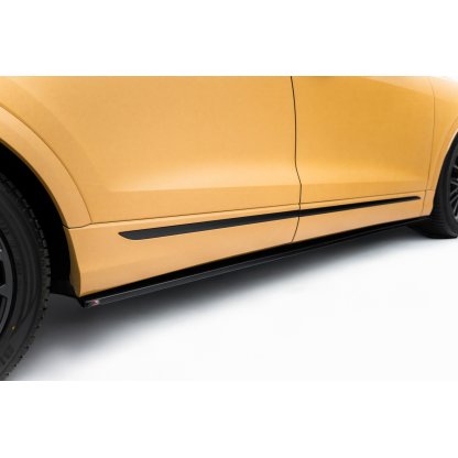 Maxton Design difuzory pod boční prahy pro Audi SQ8 Mk 1, Mk 1 FL, černý lesklý plast ABS