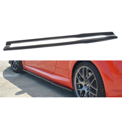 Maxton Design difuzory pod boční prahy pro Audi TT RS 8S, černý lesklý plast ABS