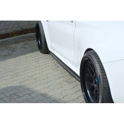 Maxton Design difuzory pod boční prahy pro BMW M2 F87, černý lesklý plast ABS