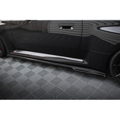Maxton Design difuzory pod boční prahy pro BMW M2 G87, černý lesklý plast ABS