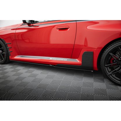 Maxton Design difuzory pod boční prahy pro BMW M2 G87, černý lesklý plast ABS, M-Performance