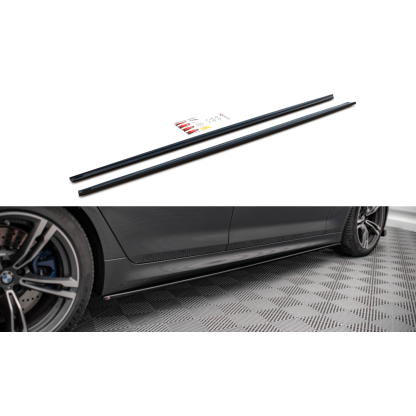 Maxton Design difuzory pod boční prahy pro BMW M5 F90, F90 Facelift, černý lesklý plast ABS