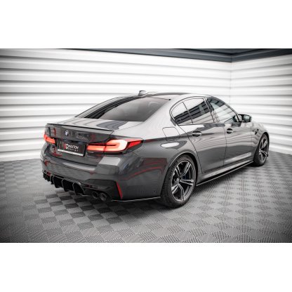 Maxton Design difuzory pod boční prahy pro BMW M5 F90, F90 Facelift, černý lesklý plast ABS