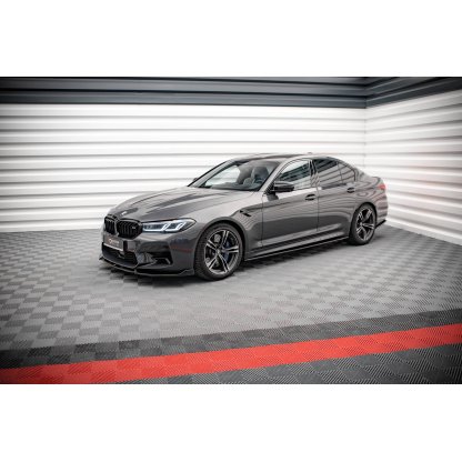 Maxton Design difuzory pod boční prahy pro BMW M5 F90, F90 Facelift, černý lesklý plast ABS