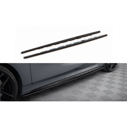 Maxton Design difuzory pod boční prahy pro BMW řada 1 F40, černý lesklý plast ABS, M-Pack