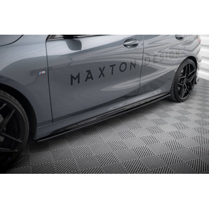 Maxton Design difuzory pod boční prahy pro BMW řada 1 F40, černý lesklý plast ABS, M-Pack