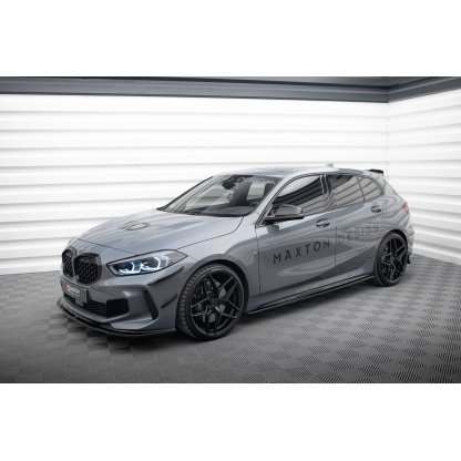 Maxton Design difuzory pod boční prahy pro BMW řada 1 F40, černý lesklý plast ABS, M-Pack