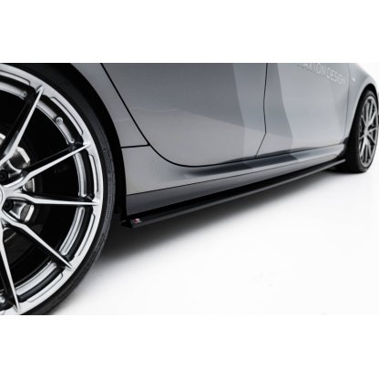Maxton Design difuzory pod boční prahy pro BMW řada 1 F70, černý lesklý plast ABS, M-Pack / M135i