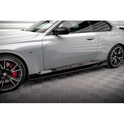 Maxton Design difuzory pod boční prahy pro BMW řada 2 G42 M240i, G42 M-Pack, černý lesklý plast ABS