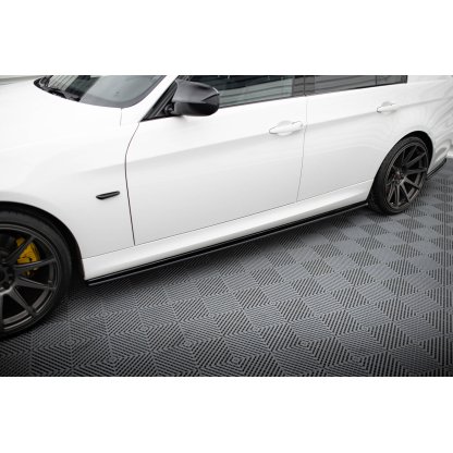Maxton Design difuzory pod boční prahy pro BMW řada 3 E90, E91, černý lesklý plast ABS