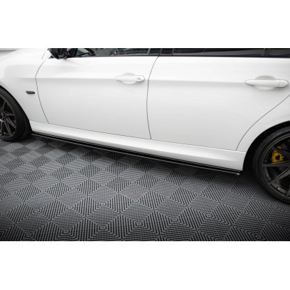 Maxton Design difuzory pod boční prahy pro BMW řada 3 E90, E91, černý lesklý plast ABS
