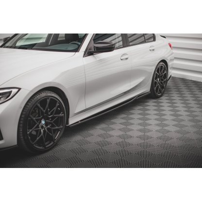Maxton Design difuzory pod boční prahy pro BMW řada 3 G20, G21, černý lesklý plast ABS