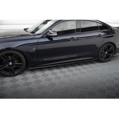 Maxton Design difuzory pod boční prahy pro BMW řada 4 F32, F33, F36, černý lesklý plast ABS, M-pack