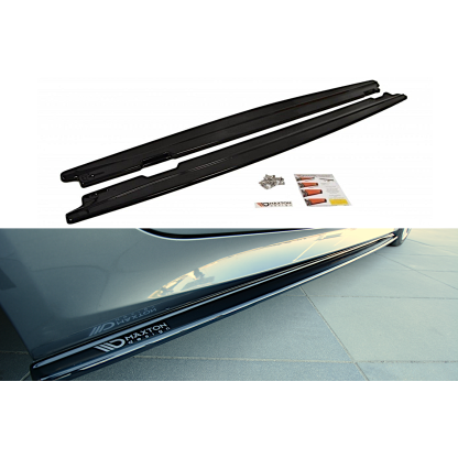 Maxton Design difuzory pod boční prahy pro BMW řada 5 E60, E61, černý lesklý plast ABS, M-Pack