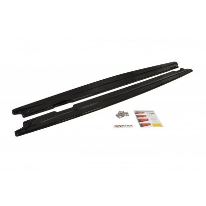 Maxton Design difuzory pod boční prahy pro BMW řada 5 E60, E61, černý lesklý plast ABS, M-Pack
