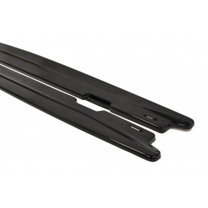 Maxton Design difuzory pod boční prahy pro BMW řada 5 E60, E61, černý lesklý plast ABS, M-Pack