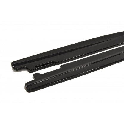 Maxton Design difuzory pod boční prahy pro BMW řada 5 E60, E61, černý lesklý plast ABS, M-Pack